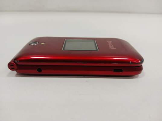 Alcatel Red Jitterbug Flip Cell Phone w/ Charger image number 5