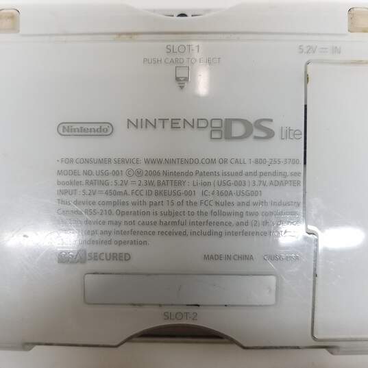Nintendo DS Lite USG-001 Handheld Game Console White #4 image number 8