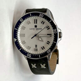 Designer Lucky Brand Black Leather Strap Quartz Analog Wrap Wristwatch