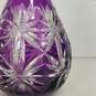 Crystal Decanter Purple Cut Crystal Artisan Decanter/Stopper image number 4
