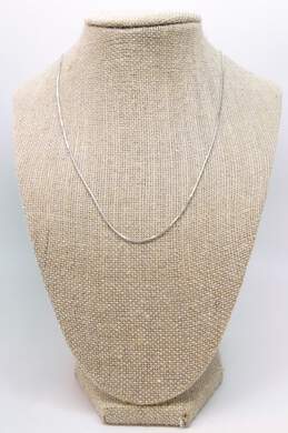 (G) 14k White Gold Snake Chain Necklace 5.2g
