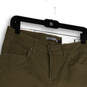 NWT Womens Tan Flat Front Stretch Pockets Straight Leg Capri Pants Size 6 image number 3