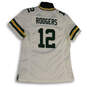 Mens White Green Bay Packers Aaron Rodgers #12 Jersey Size Medium image number 2