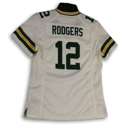 Mens White Green Bay Packers Aaron Rodgers #12 Jersey Size Medium alternative image