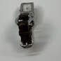 Designer Fossil F2 ES-9516 Leather Strap White Dial Analog Wristwatch image number 3