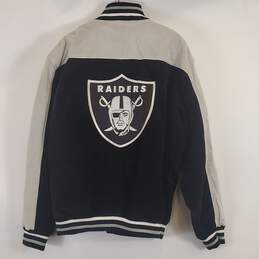 NFL Men Grey/Black Suede Jacket XL alternative image