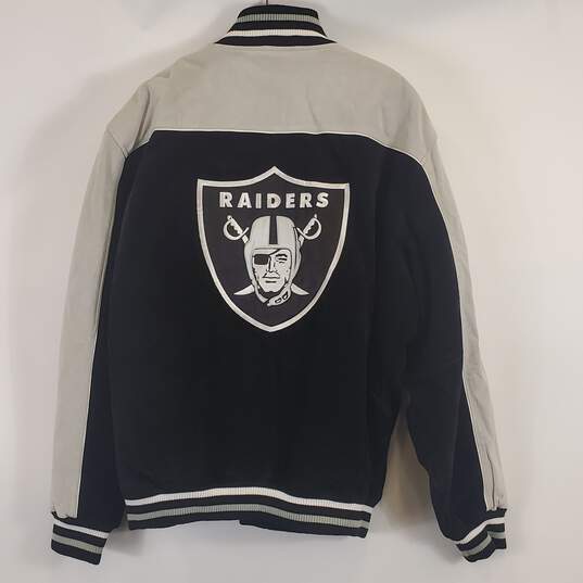 NFL Men Grey/Black Suede Jacket XL image number 2