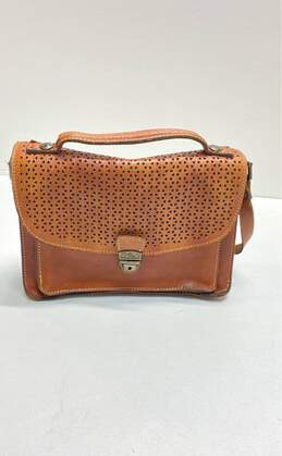 Patricia Nash Brown Leather Small Messenger Crossbody Bag