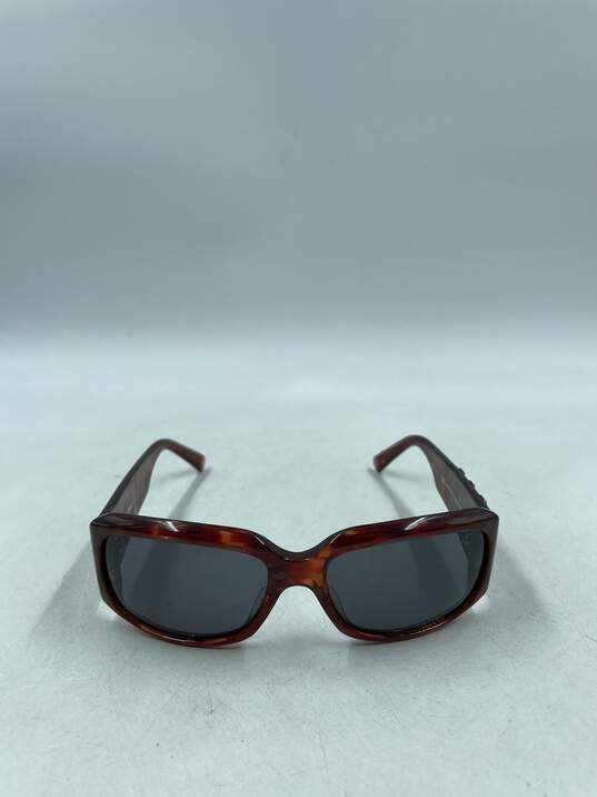 Giorgio Armani Marbled Red Rectangle Sunglasses image number 2