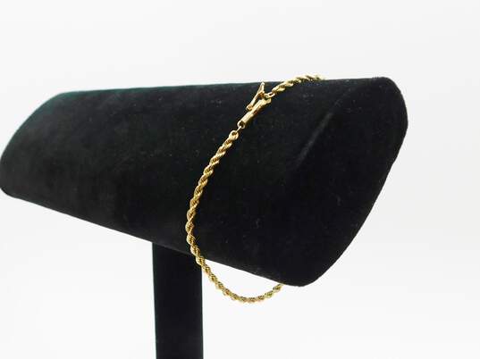14K Gold Twisted Rope Chain Bracelet 3.6g image number 4