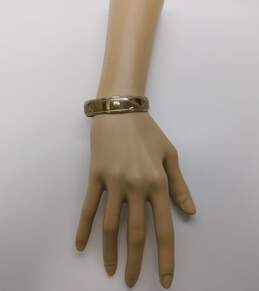 Vintage S Kirk & Son & Artisan 925 Citrine Cabochon Granulated Ring & Floral Repousse Cuff Bracelet 27.7g alternative image