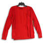 NWT Womens Red Knitted Long Sleeve Open Front Cardigan Sweater Size Small image number 1