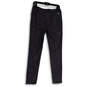 Womens Black Gray Flat Front Pockets Stretch Ankle Trouser Pants Size 2 image number 2