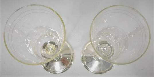 Kate Spade Lenox Silver Plate Darling Point Mr & Mrs Wedding Champagne Flutes Glasses image number 2