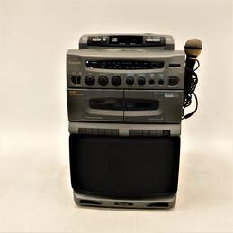 Venturer K9090 CD Cassette Tape Radio Karaoke Machine W/ 2 Microphones IOB alternative image
