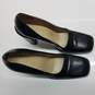 AUTHENTICATED Gucci Black Leather Square Toe Block Heels Size 6.5 image number 3