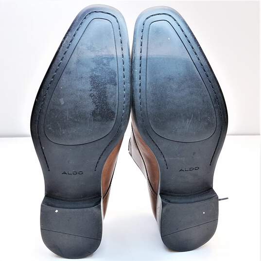 Aldo Brown Leather Derby Dress Shoes US 10.5 image number 5