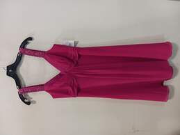 David's Bridal Sleeveless Pink Chiffon Dress Women's Size 8