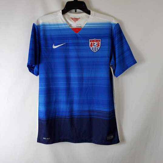 Nike Dri-Fit USA Men Blue Shirt M image number 1