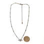 Designer Kendra Scott Silver-Tone Link Chain Lobster Clasp Charm Necklace image number 3