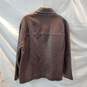 Claiborne Lambskin Brown Genuine Leather Full Zip Jacket Size L image number 2