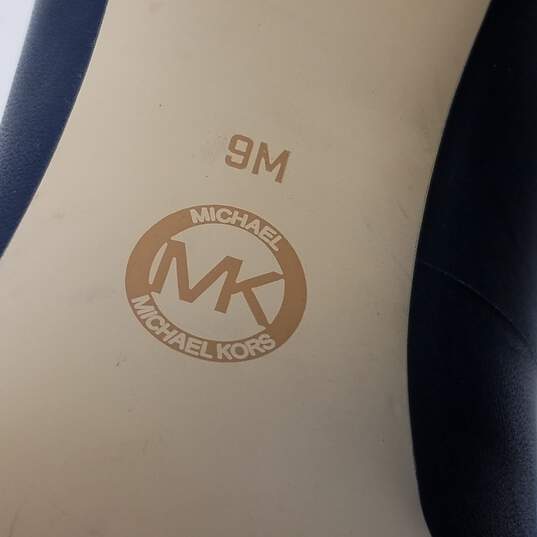 Michael Kors Leather Platform Heels Navy 9 image number 6