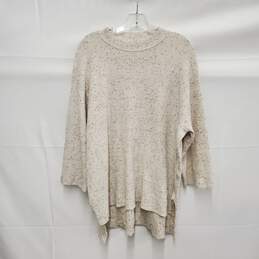 Eileen Fisher WM's Beige Speckle Cotton Blend Crew Neck Sweater Size M