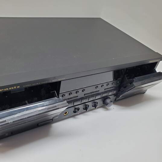 VTG. Bundle Marantz Untested P/R* PMD500 Dual Pro Cassette Recorder W/Line Braided Cords image number 2