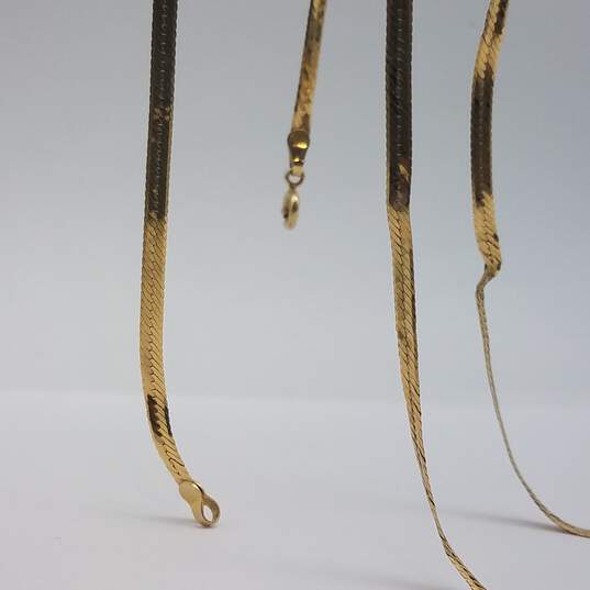 14k Gold Herringbone Necklace Damage Scrap 4.8g image number 5