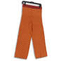 Womens Orange Red Check Elastic Waist Sleepwear Lounge Pants Size L image number 2