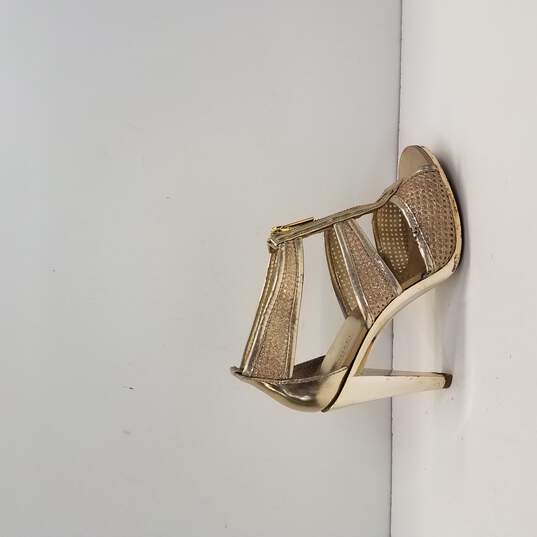 MICHAEL Michael Kors Berkeley T-Strap Pale Gold Heels Size 6M image number 1