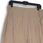 NWT Leith Womens Tan Elastic Waist Slash Pocket Wide Leg Ankle Pants Size L image number 3