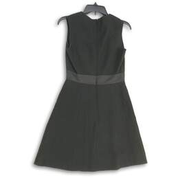 State Of Claude Montana Womens Black V-Neck Sleeveless A-Line Dress Size 40/6 alternative image
