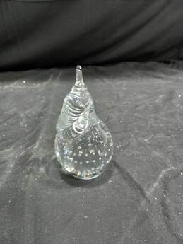 Art Glass Pear with Air Bubbles