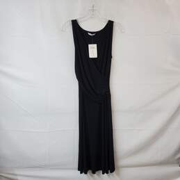 Cabi Black Faux Wrap Sleeveless Midi Dress WM Size XS NWT