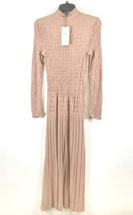 Zara Brown Ruched Maxi Dress - Size Medium NWT alternative image
