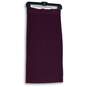 NWT Loft Womens Purple Stripe Elastic Waist Pull-On Straight & Pencil Skirt XS image number 2