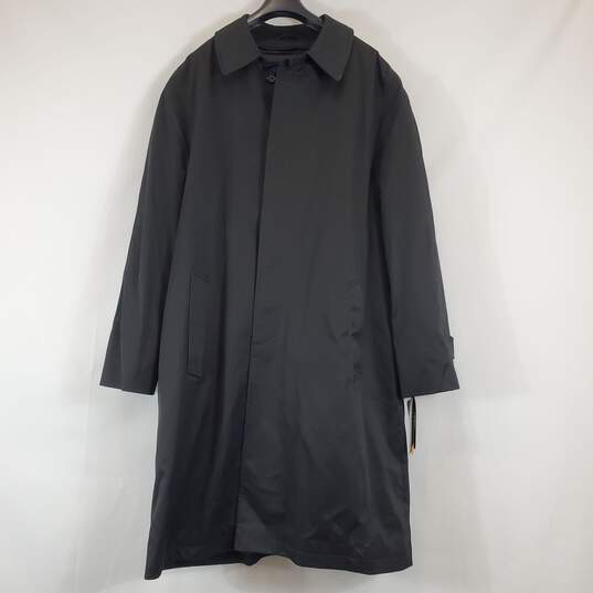 William Wallace Men Black Trench Coat Sz46L NWT image number 1