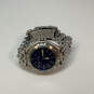 Designer Fossil Blue Silver-Tone Stainless Steel Round Analog Wristwatch image number 3