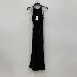 Womens Black Sleeveless Round Neck Long Maxi Dress Size XS