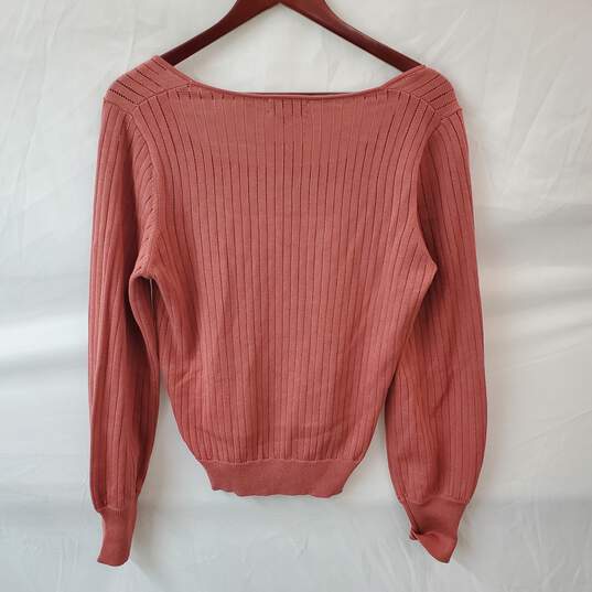 Evereve Scoop Neck Sweater in Dusty Rose Pink with Tags Size M image number 3