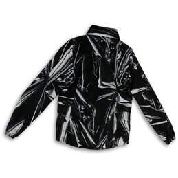 Womens Black Ice Graphic Reflective Print Full-Zip Activewear Jacket Size S alternative image