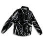 Womens Black Ice Graphic Reflective Print Full-Zip Activewear Jacket Size S image number 2