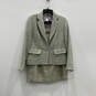 Womens Green Notch Lapel Collar Blazer & Skirt Two Piece Suit Set Size 8/10 image number 1