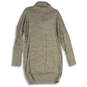 Womens Tan Cowl Neck Drawstring Zipper Pocket Sweater Dress Size Large image number 2