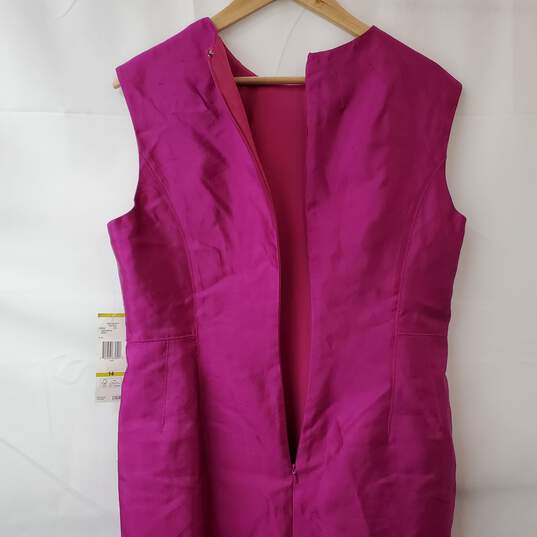 Jones New York Pink Sleeveless Midi Dress Women's 14 NWT image number 3