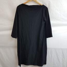 Eileen Fisher Black Bateau K/L Crepe Dress Size M alternative image
