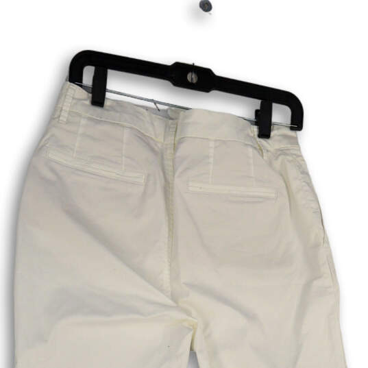 NWT Womens White Flat Front Slash Pocket Straight Leg Dress Pants Size 29 image number 4