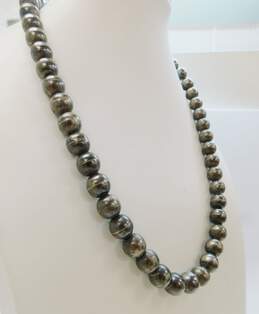 Vintage Taxco Sterling Silver Heavy Ball Bead Necklace 89.8g alternative image
