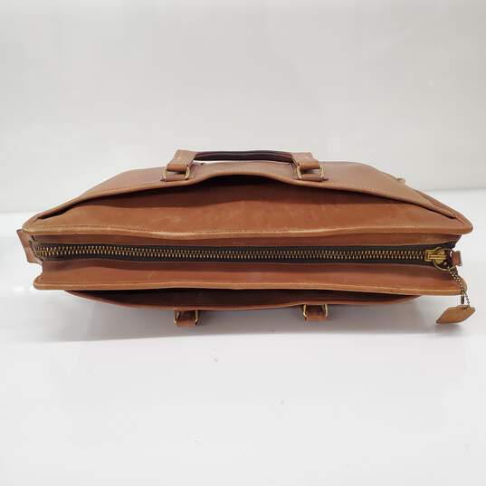 Vintage Coach Leatherware Brown Leather Zip Top Briefcase image number 4